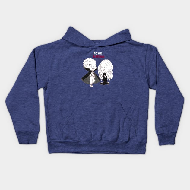 vampire love couple Kids Hoodie by loulousworld